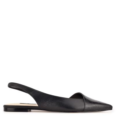 Nine West Beads Slingback Pointy Kappe Schwarz Schwarz | 3867AFCBD