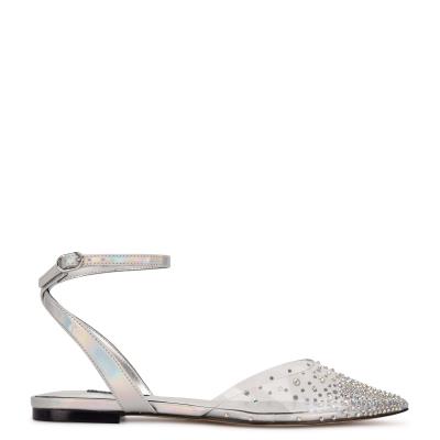 Nine West Briya Pointy Kappe Silber | 6903SFUCZ