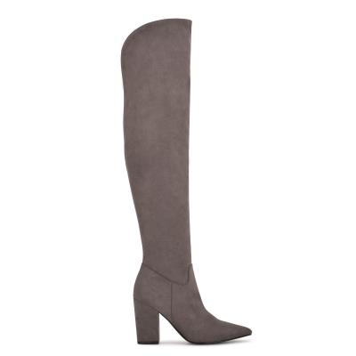 Nine West Goforit Over The Knee Grau | 7430MZJDX