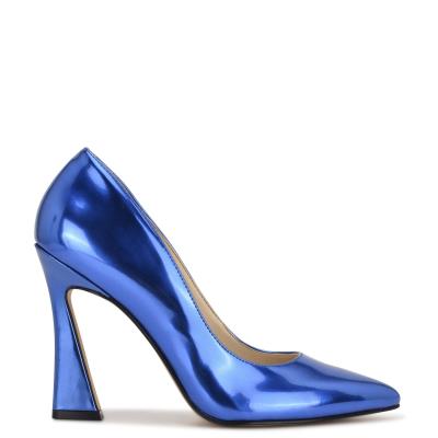 Nine West Trendz Pointy Kappe Blau | 7432BYFIN