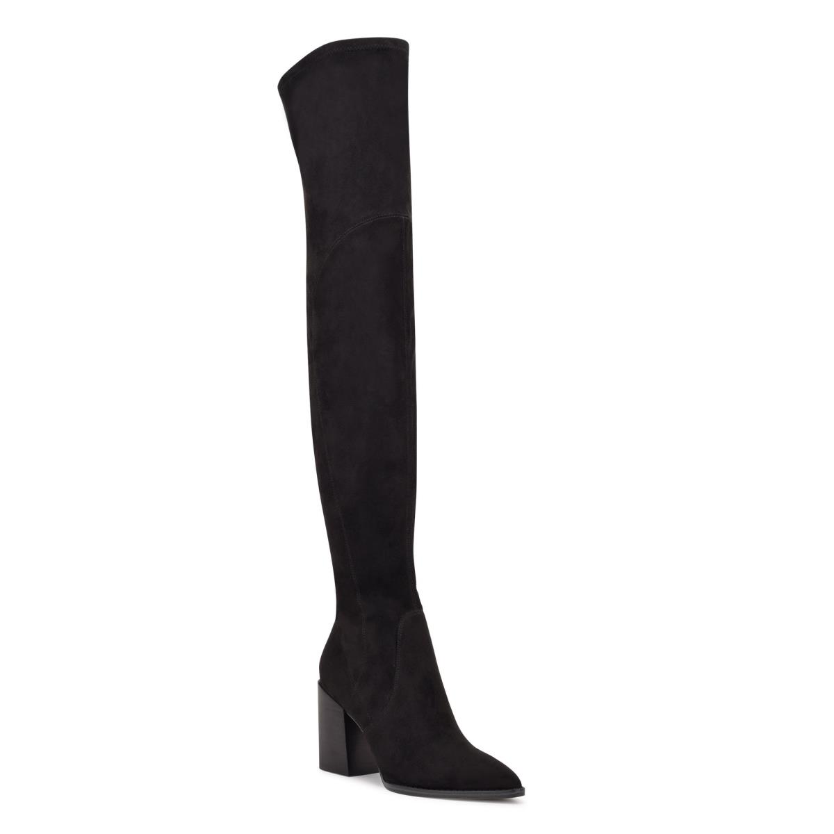 Nine West Barret Over The Knee Schwarz | 0192VQBPY