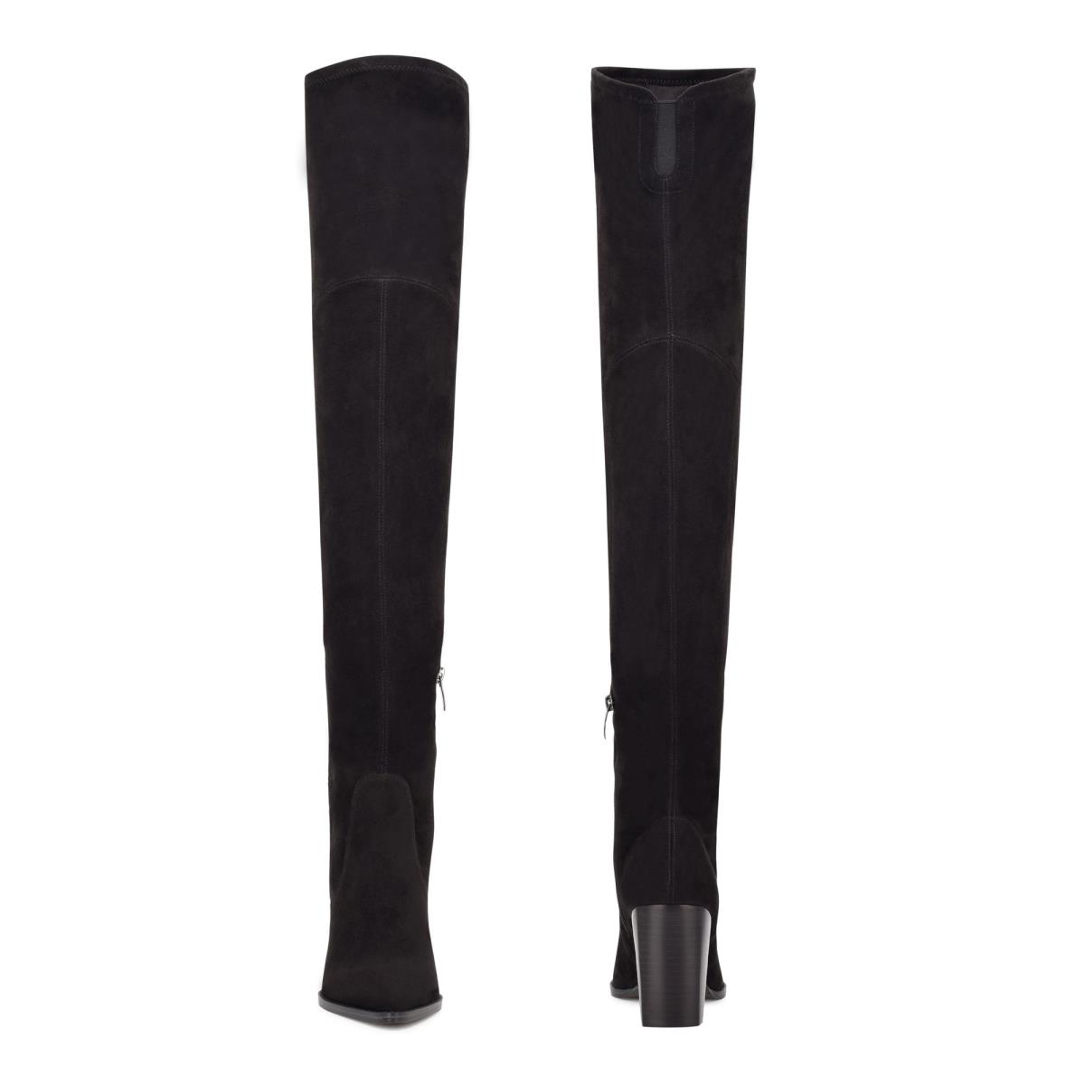 Nine West Barret Over The Knee Schwarz | 0192VQBPY