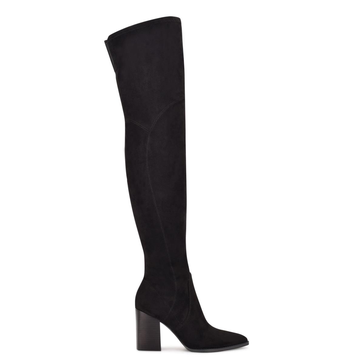 Nine West Barret Over The Knee Schwarz | 0192VQBPY