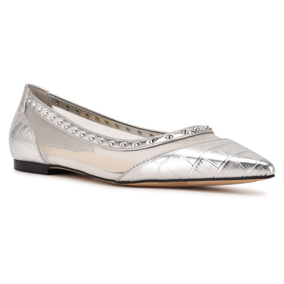 Nine West Bizzie Pointy Kappe Silber | 8619LJZQI