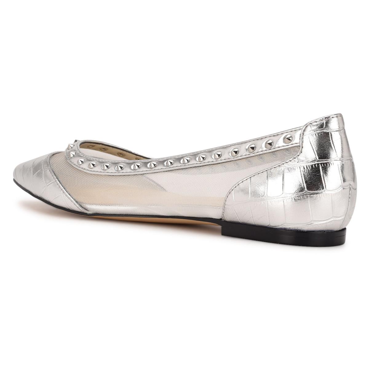 Nine West Bizzie Pointy Kappe Silber | 8619LJZQI