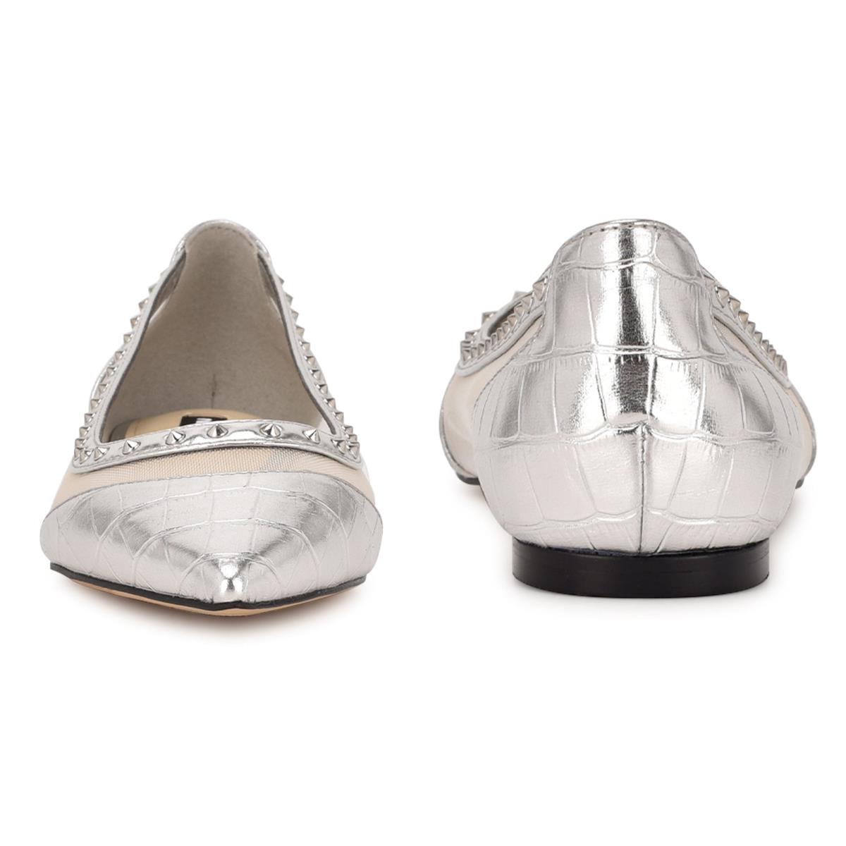 Nine West Bizzie Pointy Kappe Silber | 8619LJZQI