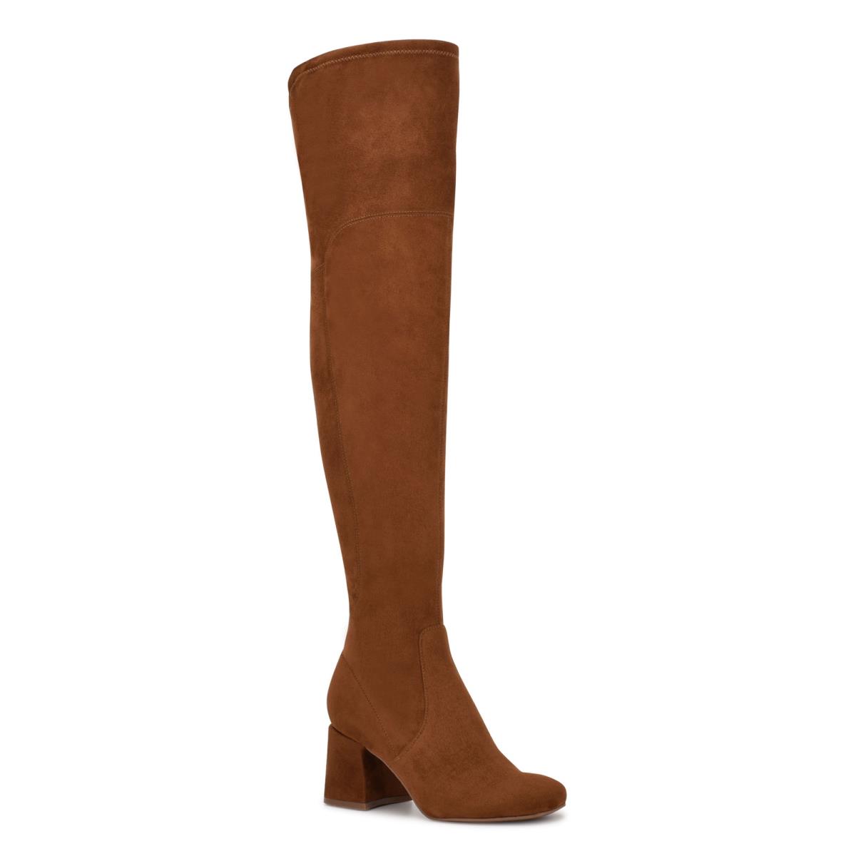 Nine West Blocky Over The Knee Braun | 3647HOUTI