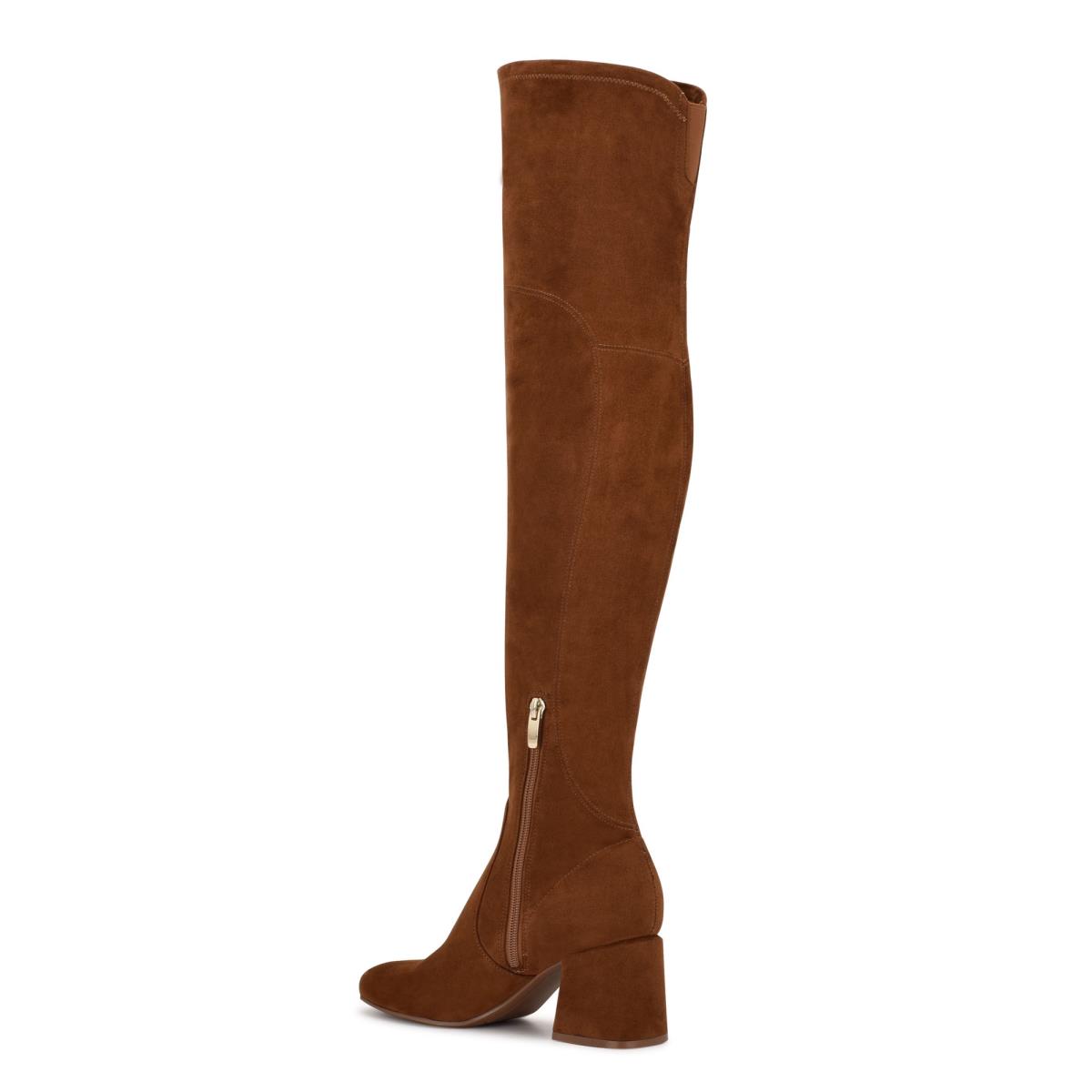 Nine West Blocky Over The Knee Braun | 3647HOUTI