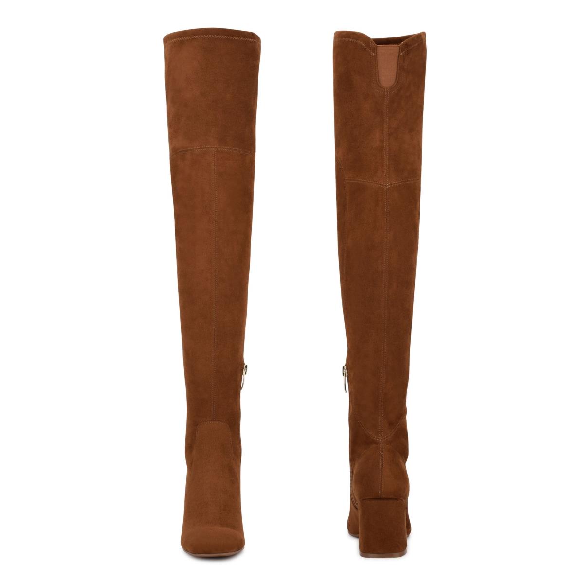 Nine West Blocky Over The Knee Braun | 3647HOUTI