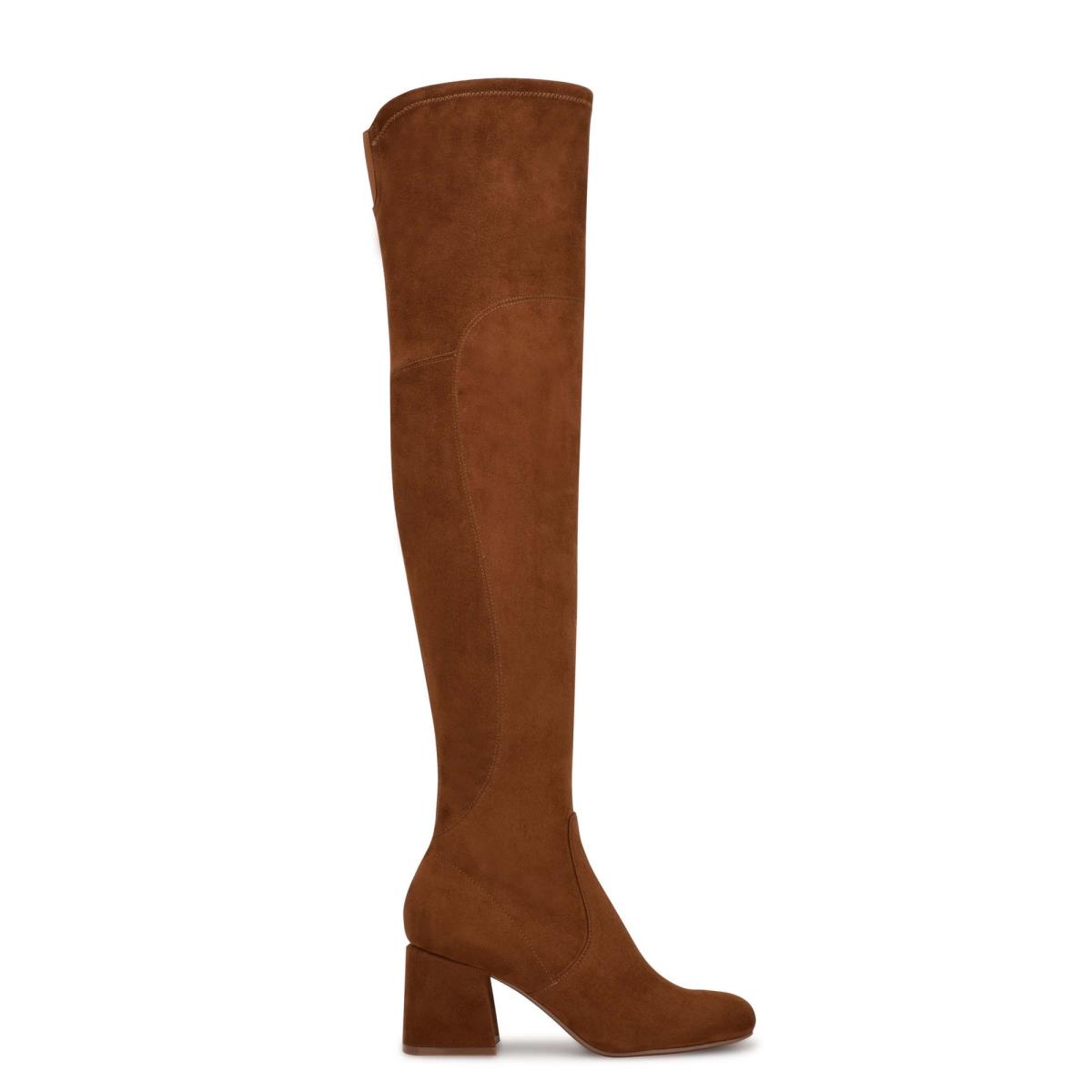 Nine West Blocky Over The Knee Braun | 3647HOUTI