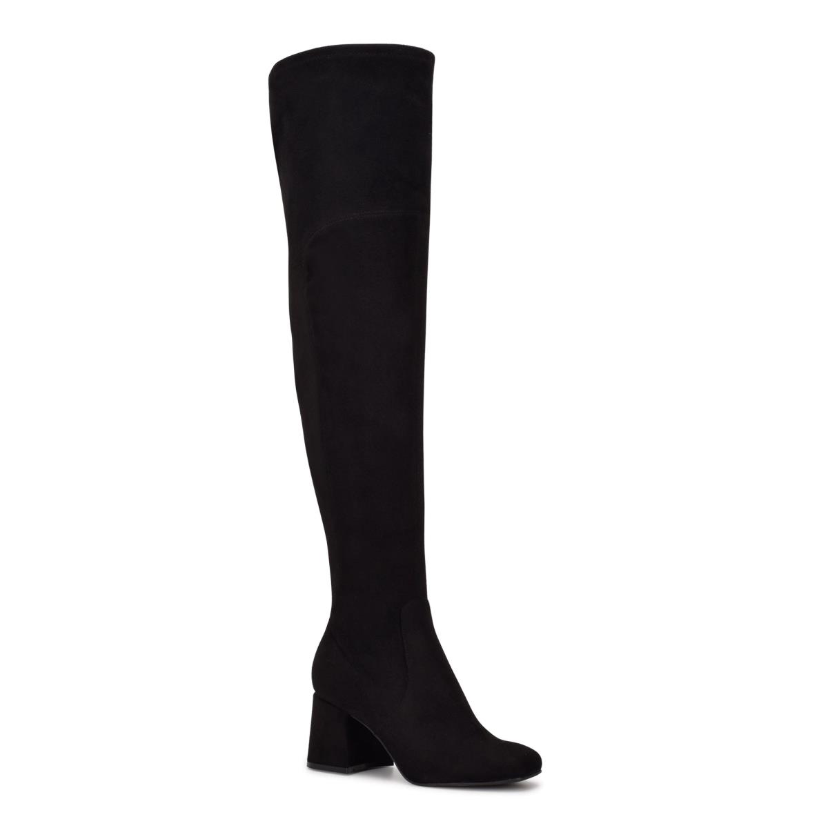 Nine West Blocky Over The Knee Schwarz | 0695EMJBN