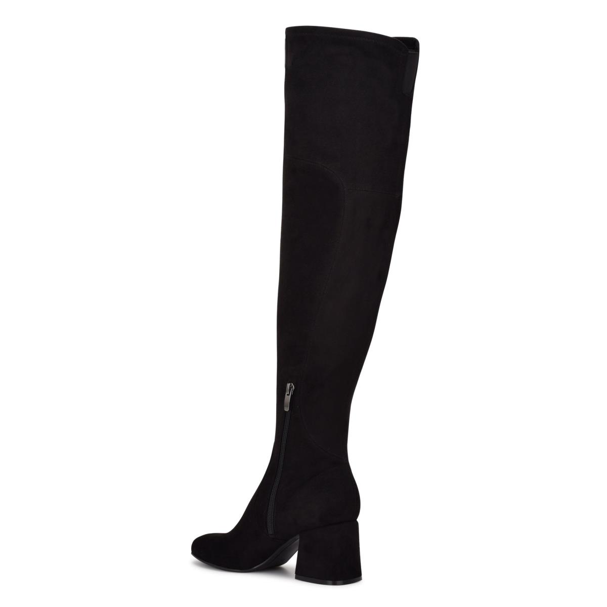 Nine West Blocky Over The Knee Schwarz | 0695EMJBN