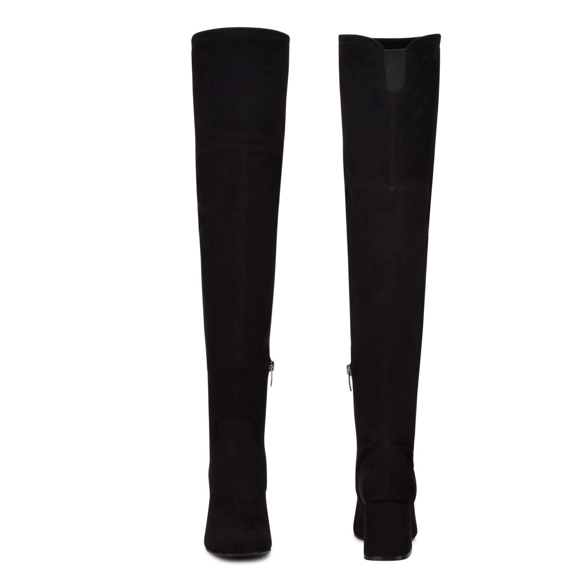 Nine West Blocky Over The Knee Schwarz | 0695EMJBN