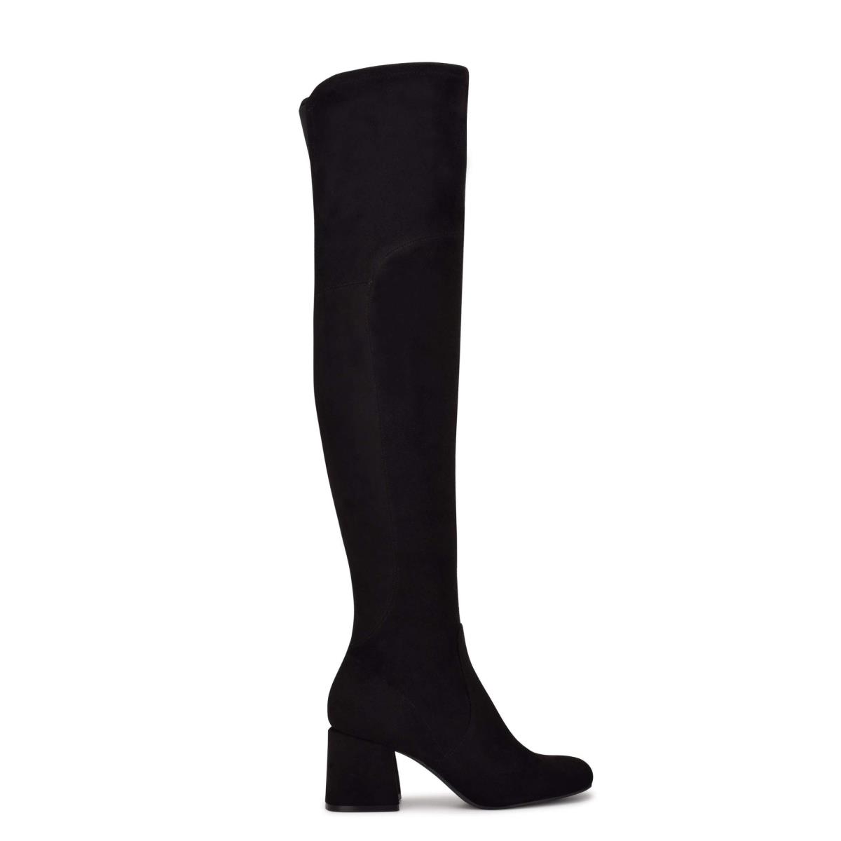 Nine West Blocky Over The Knee Schwarz | 0695EMJBN