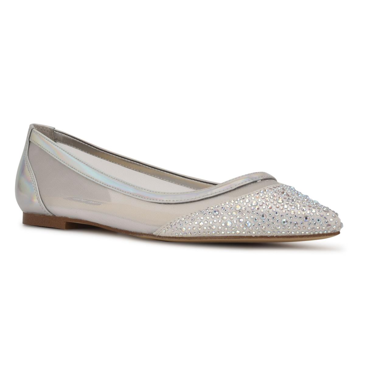 Nine West Bogus Pointy Kappe Beige Silber | 4273XSQEL