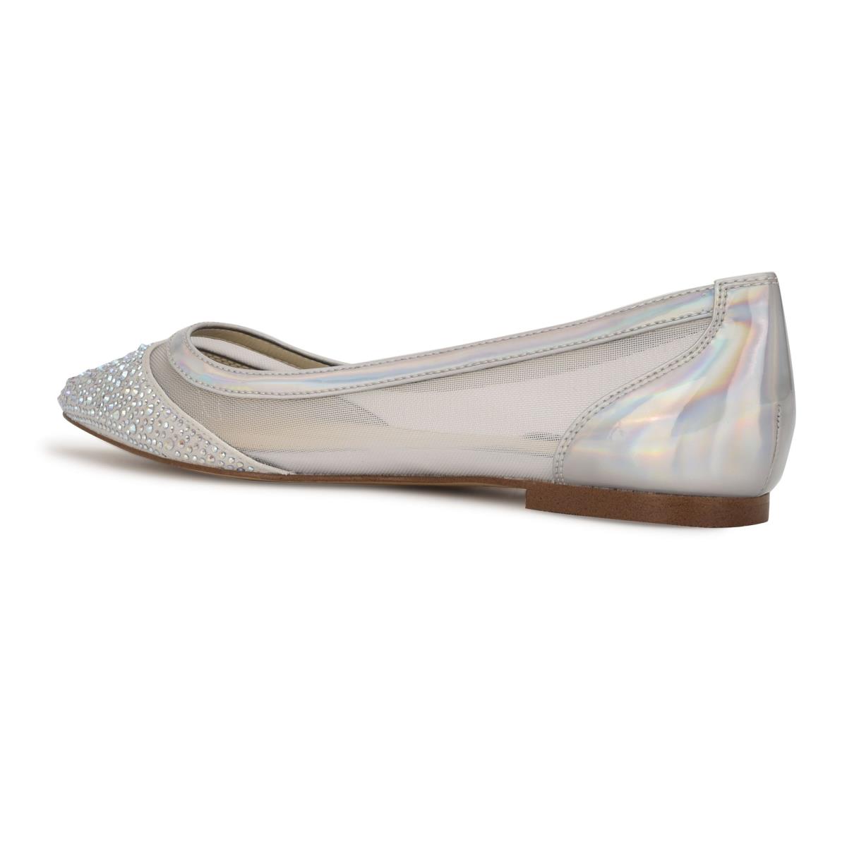 Nine West Bogus Pointy Kappe Beige Silber | 4273XSQEL