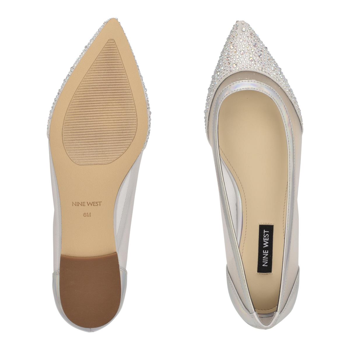 Nine West Bogus Pointy Kappe Beige Silber | 4273XSQEL