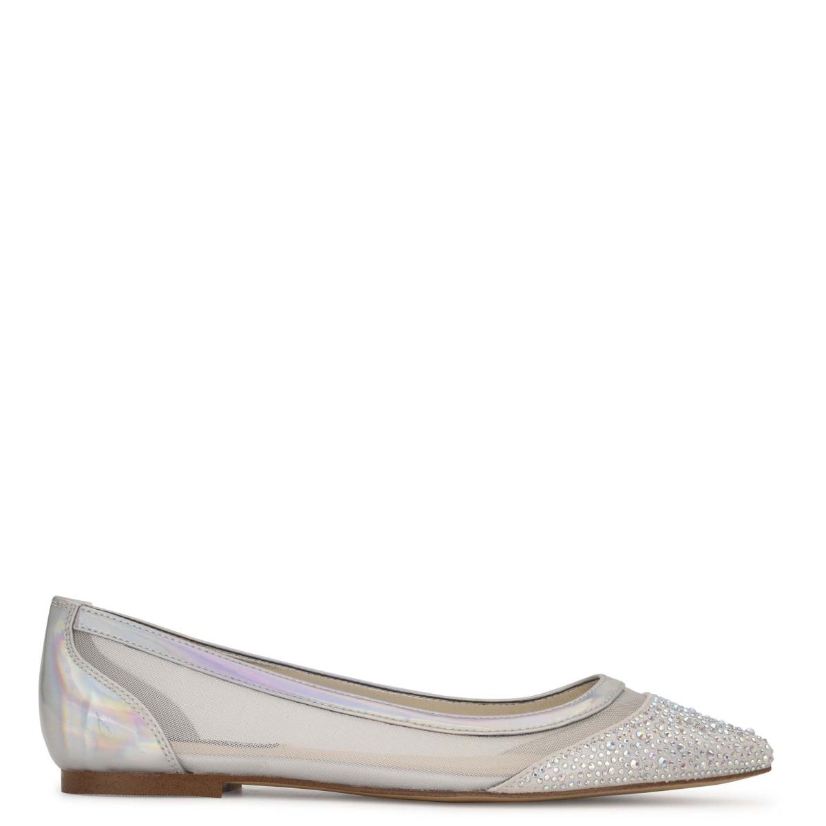 Nine West Bogus Pointy Kappe Beige Silber | 4273XSQEL