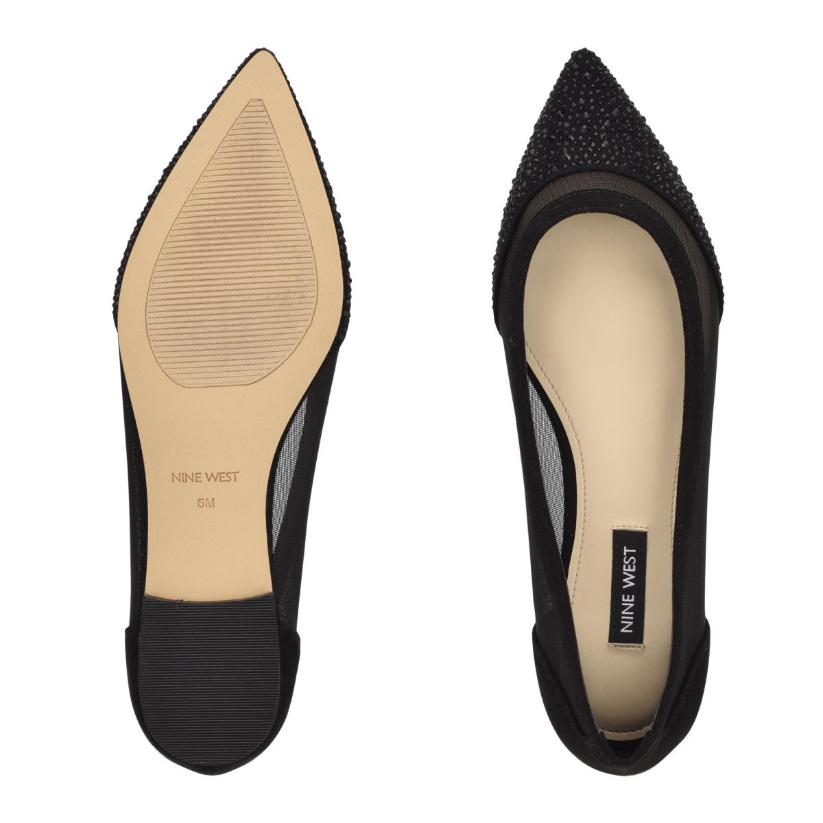 Nine West Bogus Pointy Kappe Schwarz Schwarz | 5940RGEXD