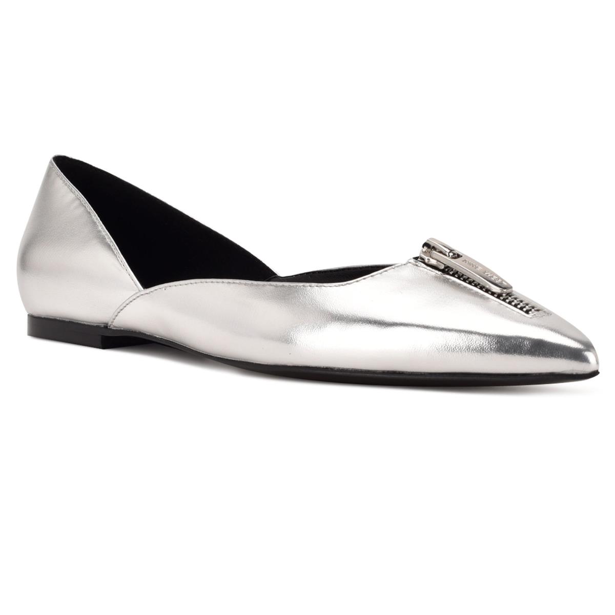 Nine West Brina Pointy Kappe Silber | 5921BZLWI