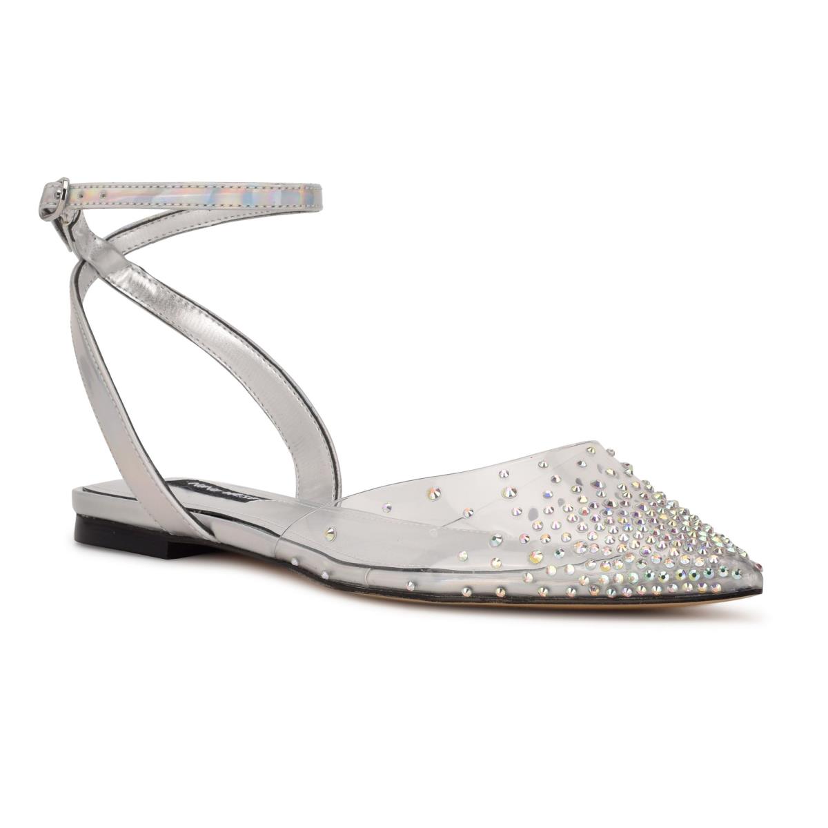 Nine West Briya Pointy Kappe Silber | 6903SFUCZ