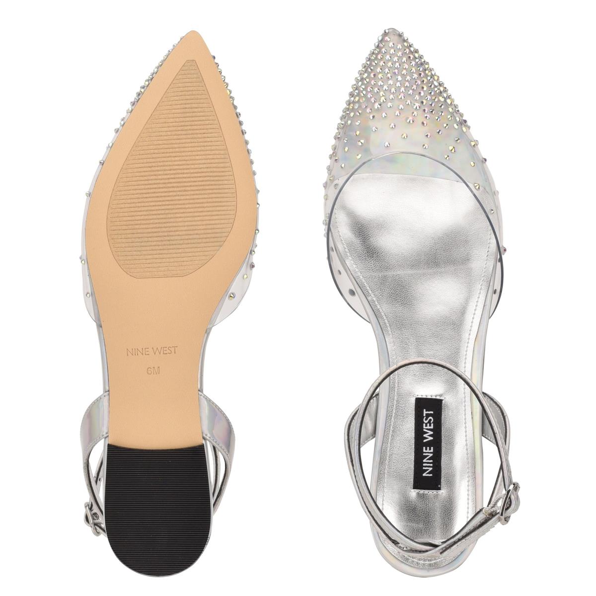 Nine West Briya Pointy Kappe Silber | 6903SFUCZ