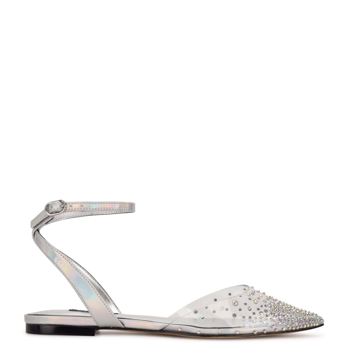 Nine West Briya Pointy Kappe Silber | 6903SFUCZ