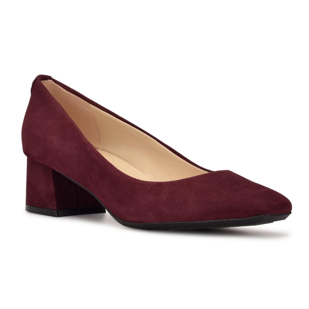 Nine West Cloe 9x9 Block Heel Bordeaux | 9162FDTLV