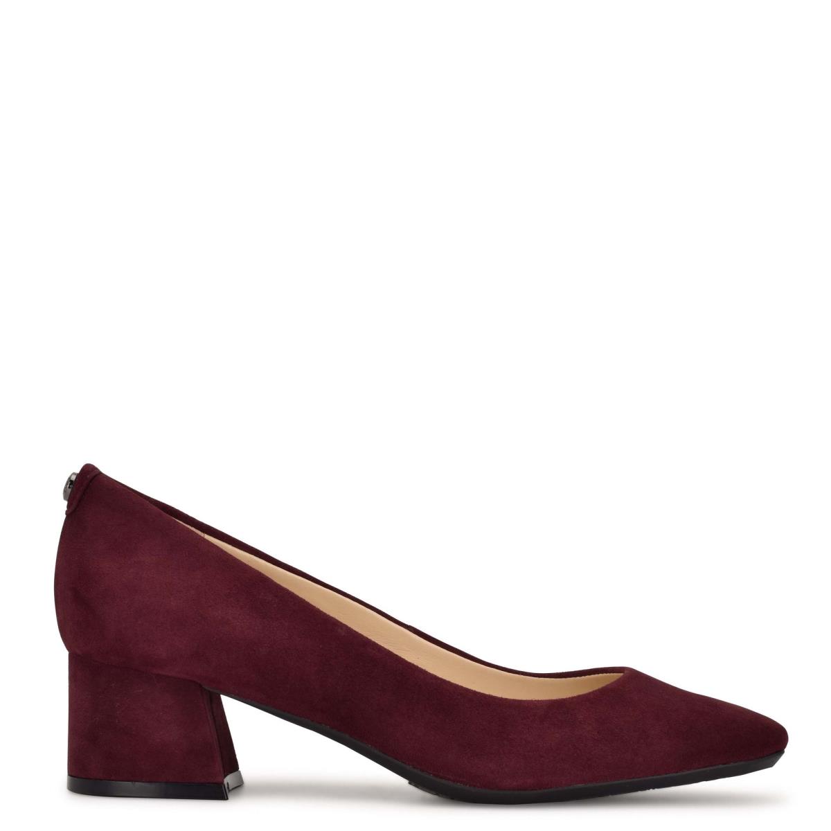 Nine West Cloe 9x9 Block Heel Bordeaux | 9162FDTLV