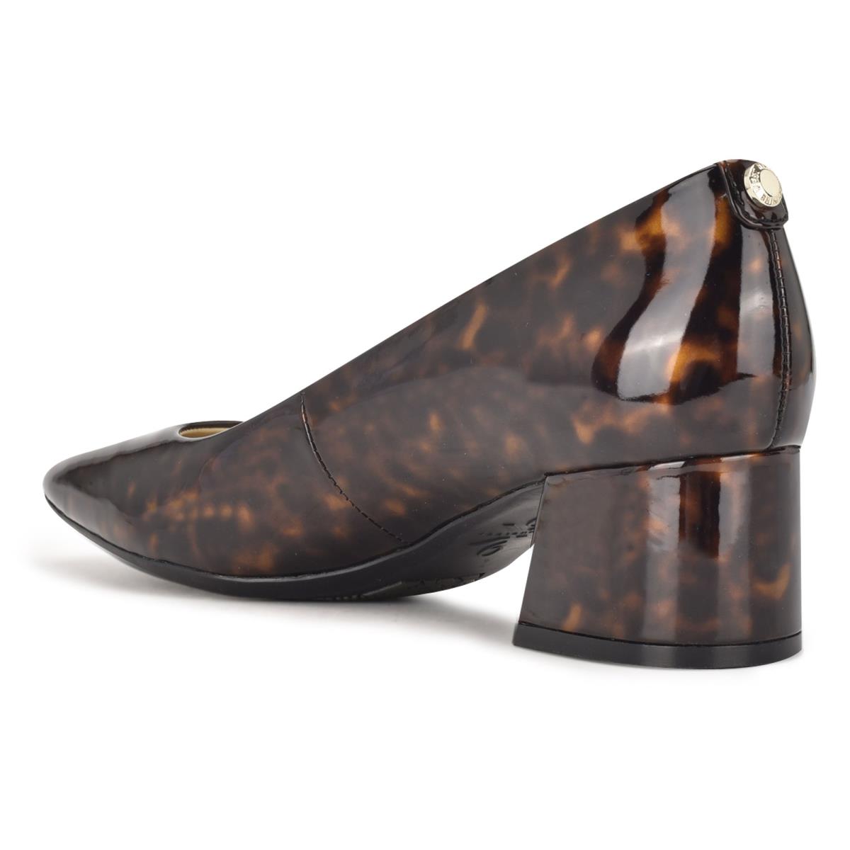 Nine West Cloe 9x9 Block Heel Kaffee | 4935GIALY