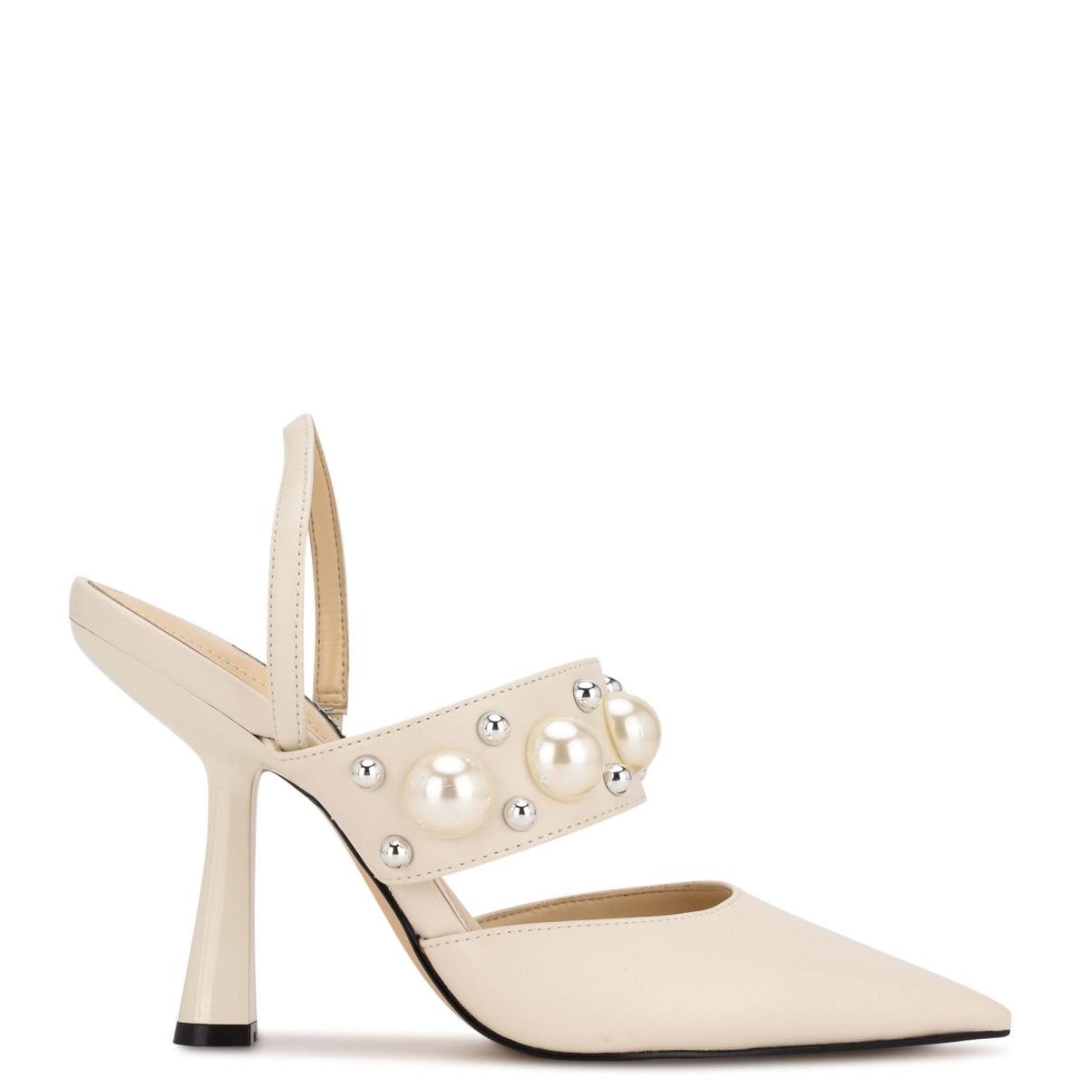 Nine West Debut Kleider Slingback Weiß | 7481RIWOM