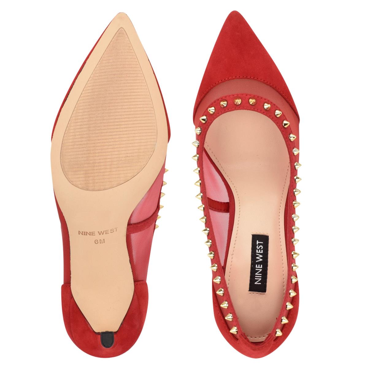 Nine West Erian Pointy Kappe Rot | 8927QRXDC