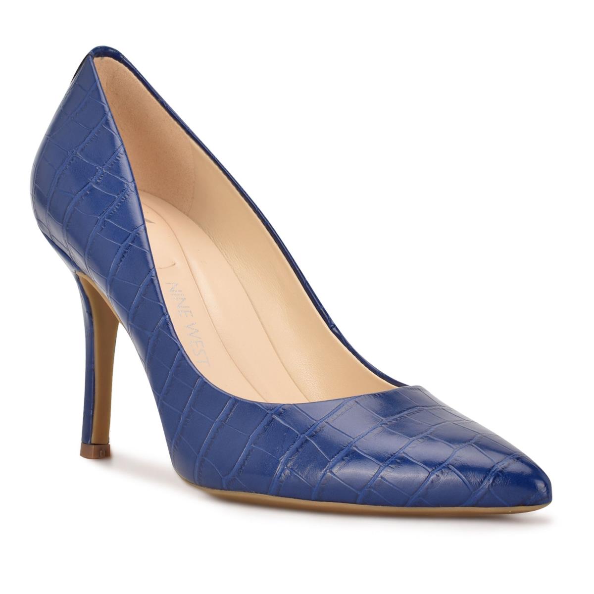 Nine West Fifth 9x9 Pointy Kappe Blau | 5906KSEDL