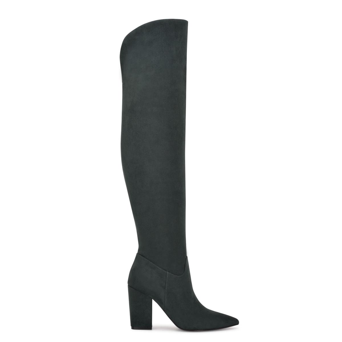 Nine West Goforit Over The Knee Schwarz | 9378UHNPM