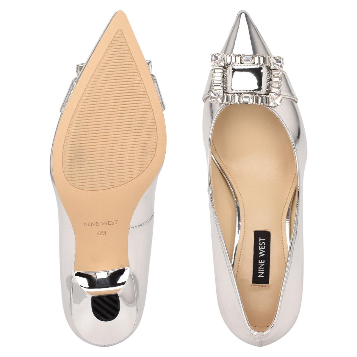 Nine West Helyn Pointy Kappe Silber | 7581HPNXM