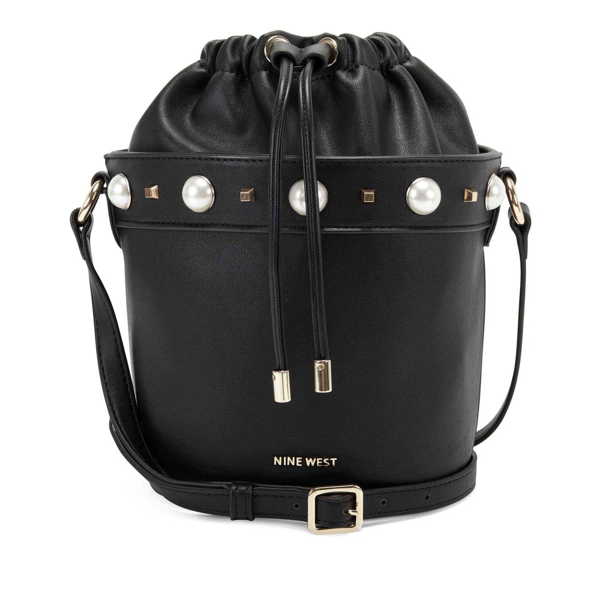 Nine West Laylin Drawstring Bucket Schwarz | 5631UKBYM