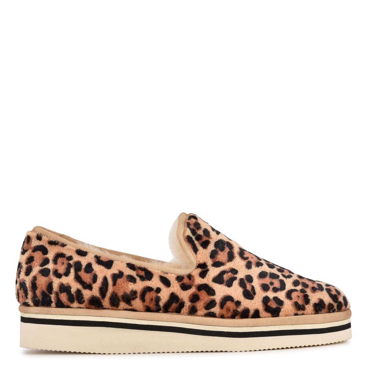 Nine West Laze Cozy Slip On Leopard | 8795CKFAH