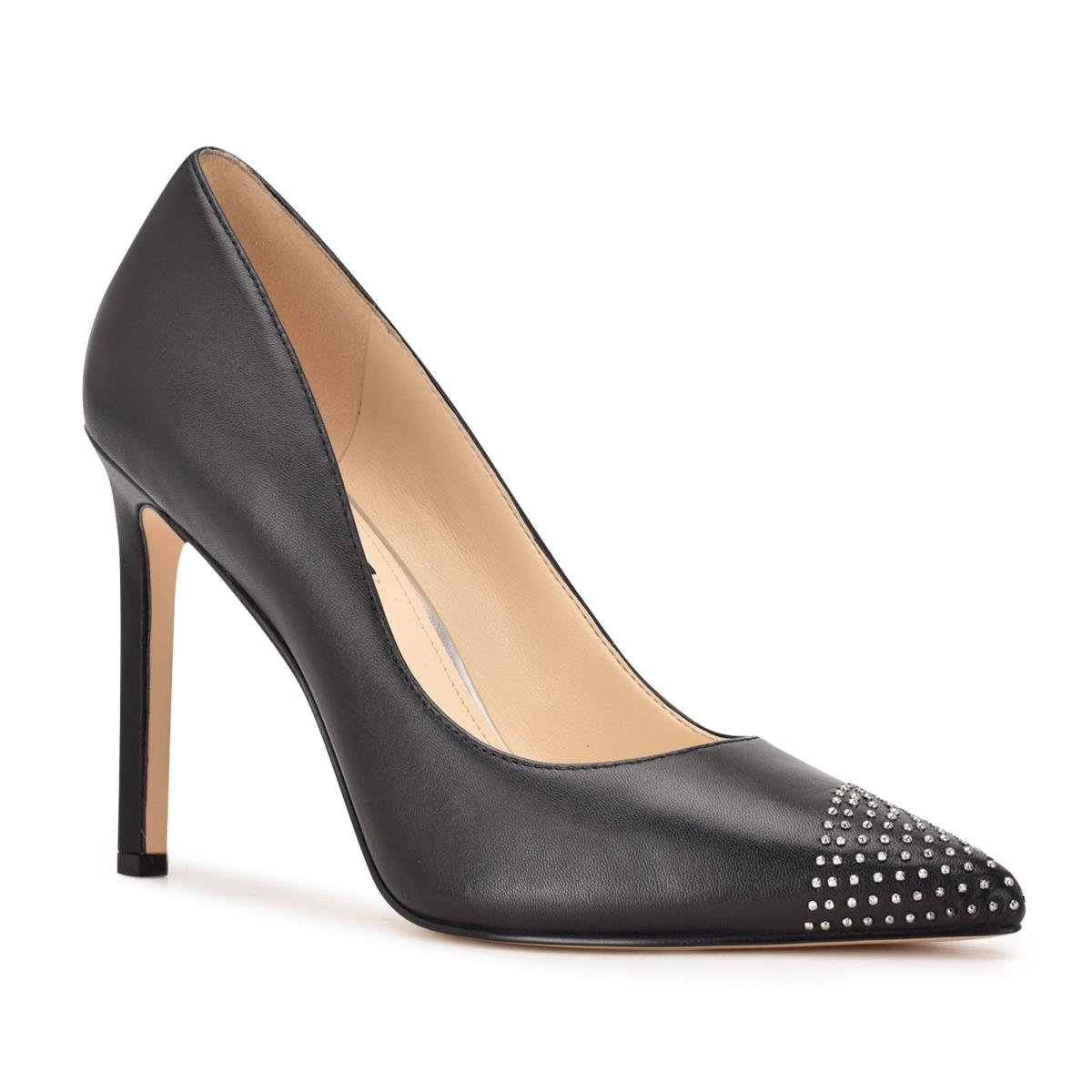 Nine West Tadaa Studded Pointy Kappe Schwarz | 7163FKRPX