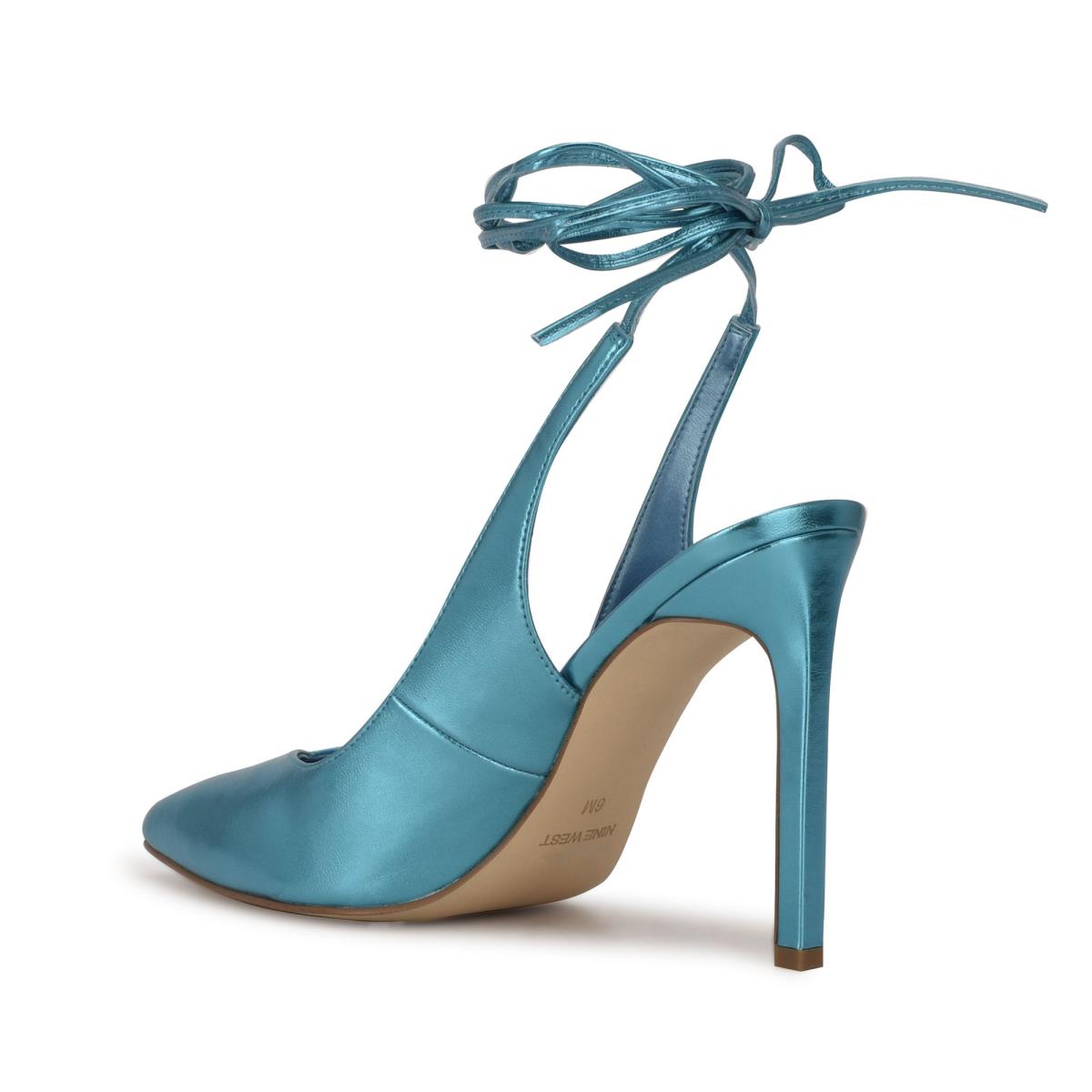 Nine West Talon Ankle Wrap Kleider Blau | 2586QTGPA